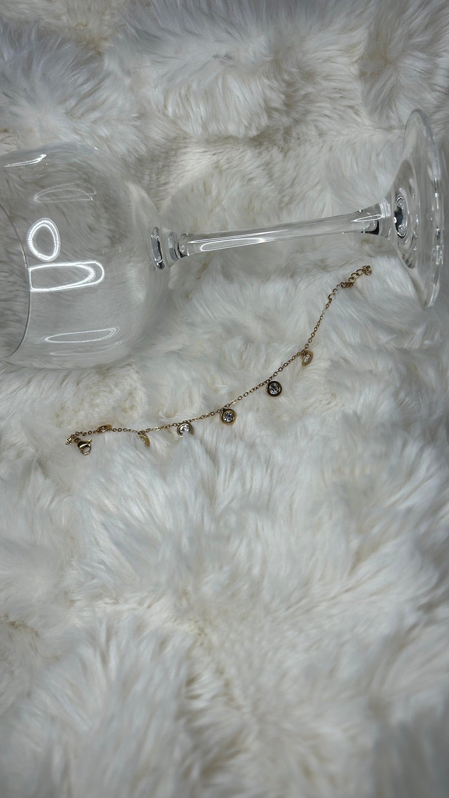 Bracelet diamant blanc en acier inoxydable