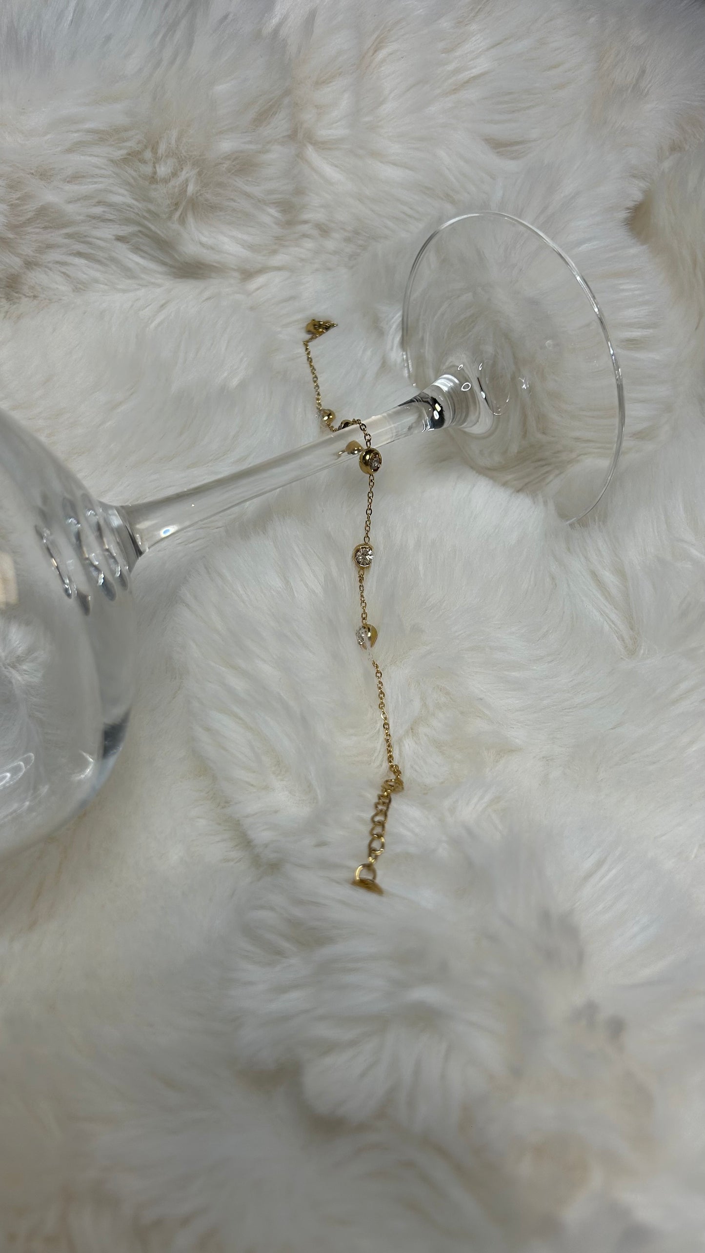 Bracelet en acier inoxydable avec diamant doré