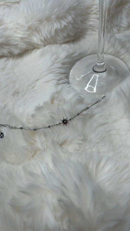 Bracelet enfant fleur de soleil incrustée de strass