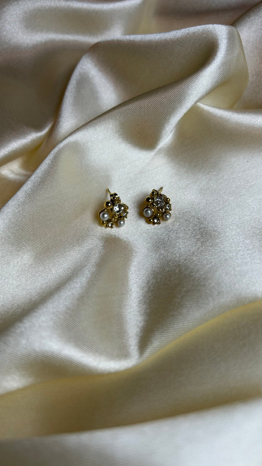 Boucles d'oreilles faites de perles en acier inoxydable