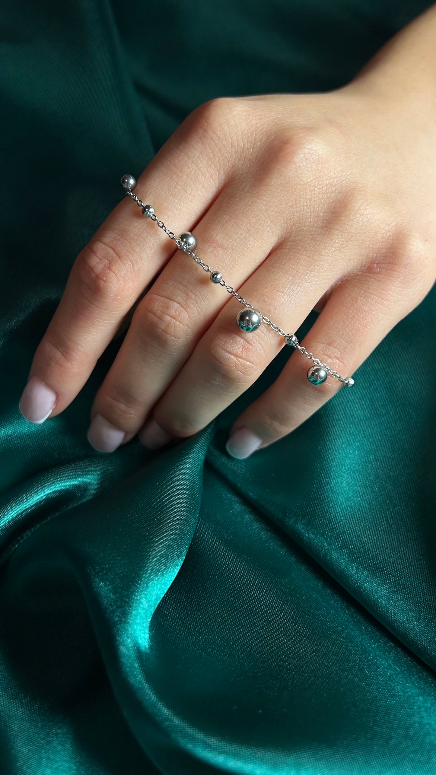 Bracelet à pampilles avec mini perles rondes