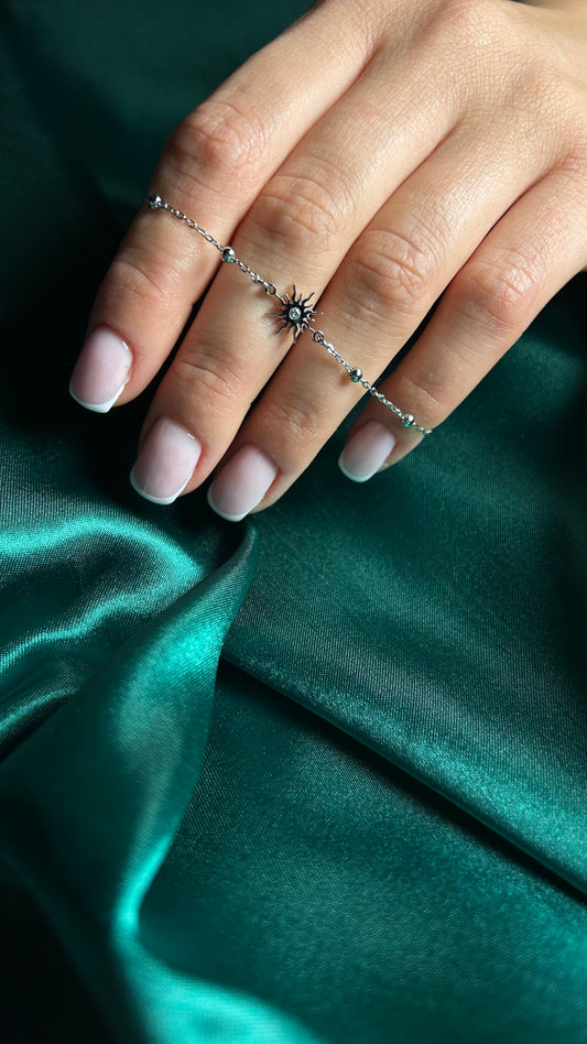 Bracelet enfant fleur de soleil incrustée de strass